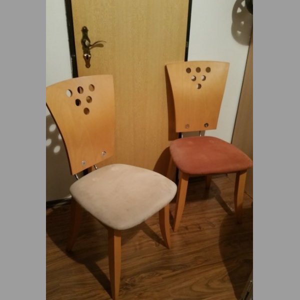 2 luxusní kuchyňské židle masiv – kov DOPRAVA